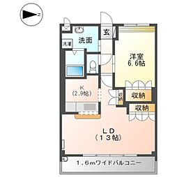 JR阪和線 紀伊駅 3.6kmの賃貸アパート 2階1LDKの間取り