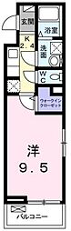 サラスバティ 1Kの間取図画像