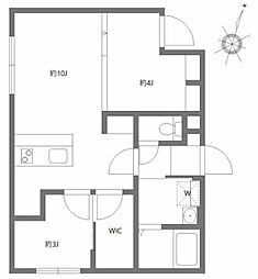 アピチェ池上 1LDKの間取図画像