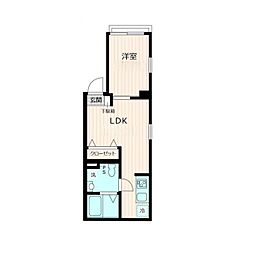 DK池袋 3階1LDKの間取り