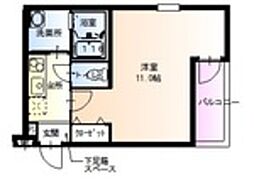 Osaka Metro中央線 深江橋駅 徒歩6分の賃貸アパート 3階1Kの間取り
