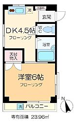 小林ビル 1階1DKの間取り