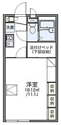 レオパレスＶＥＮＴＶＥＲＴ 2階1Kの間取り