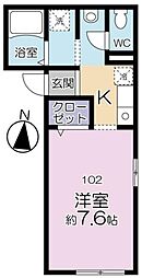 オーベルジュ高円寺 1Kの間取図画像