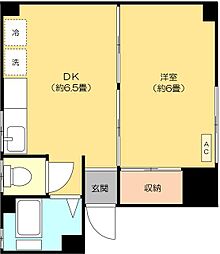 メゾン王子2 1Kの間取図画像