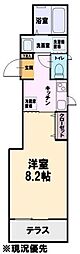 ラメルベイユ中央林間 1Kの間取図画像