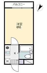 ブリランテ上福岡 1Kの間取図画像