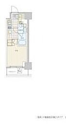 リビオメゾン戸越銀座 11階1Kの間取り