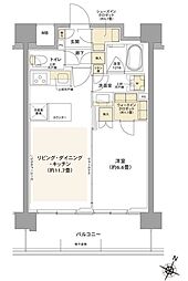 コムレジ赤羽 1LDKの間取図画像