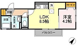 Castillo田園調布南 1LDKの間取図画像