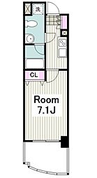 エクセル東神奈川 1Kの間取図画像