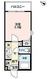 グランクオール西池袋 1階1Kの間取り