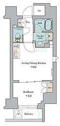 ブリリアイスト御茶ノ水 1LDKの間取図画像
