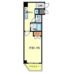 ホルス240 1Kの間取図画像
