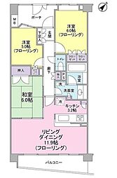 クレアヒルズ青葉荏田 3LDKの間取図画像