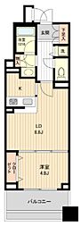 HF銀座レジデンスイースト 13階1LDKの間取り