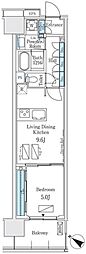 ロイヤルパークス有明 1LDKの間取図画像