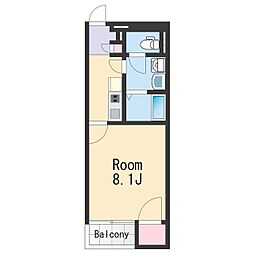レオネクストクレーン 2階1Kの間取り