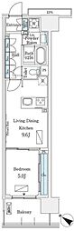 ロイヤルパークス有明 1LDKの間取図画像
