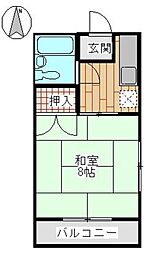グリーンコーポ 1Kの間取図画像
