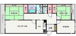 エスポワール1 3LDKの間取図画像
