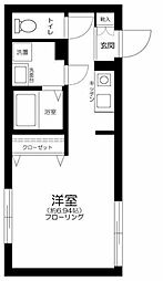 京急本線 平和島駅 徒歩7分の賃貸マンション 3階1Kの間取り