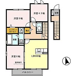 イル デ パン　B棟 2階3LDKの間取り