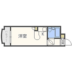 ラ・レジダンス・ド・高取 ワンルームの間取図画像