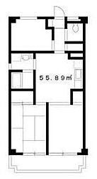 綾東ヴィレッジ壱番館 7階3DKの間取り