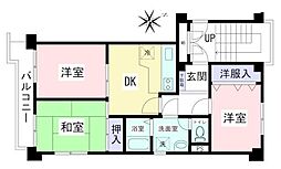 ライオンズマンション桜ケ丘 2LDKの間取図画像