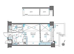 フェニックス飯田橋 1階1LDKの間取り