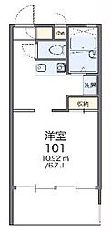 レオパレスほうれんそう2号館 1Kの間取図画像