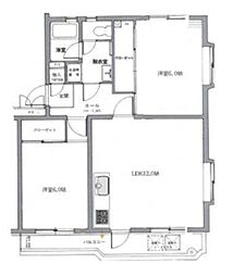 エクレール相武台第二 4階2LDKの間取り