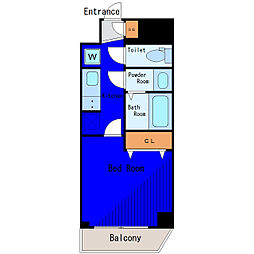 JR山手線 大崎駅 徒歩7分の賃貸マンション 3階1Kの間取り