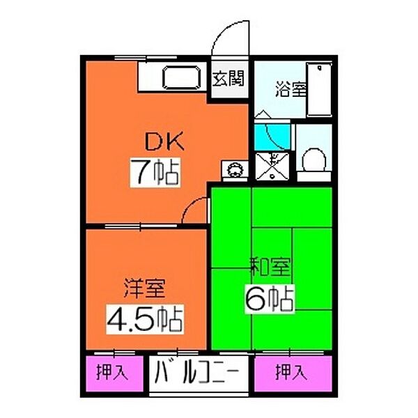 カイザ20 ｜大阪府高石市取石３丁目(賃貸マンション2DK・2階・40.00㎡)の写真 その2