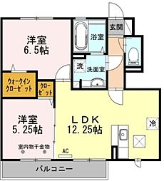Andalasia 2LDKの間取図画像