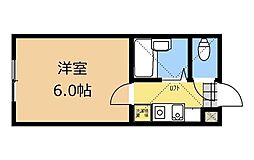 ロッシェル富士見1 1Kの間取図画像