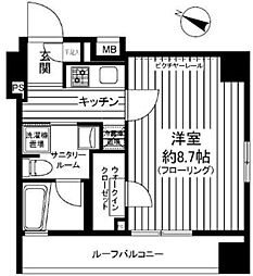 グランドコンシェルジュ上池袋 6階1Kの間取り