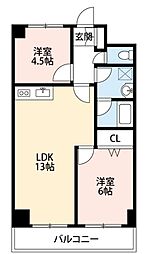 スライヴ21 2LDKの間取図画像