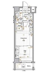 プレミアムキューブ池袋本町 4階1DKの間取り