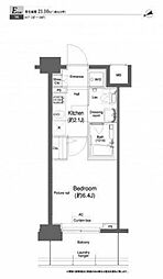 プラウドフラット鶴見2 1Kの間取図画像
