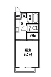メゾン文京 1Kの間取図画像