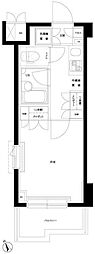 ルーブル目黒不動前 1Kの間取図画像