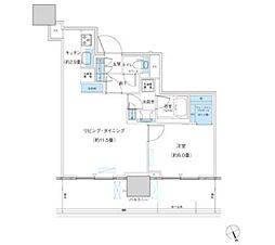 パークシティ柏の葉キャンパス ザ・ゲートタワーウエスト 9階1LDKの間取り