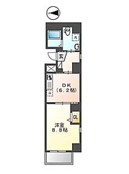 アークビル 1DKの間取図画像