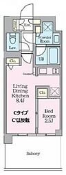 クレストコート東陽町 1LDKの間取図画像
