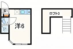 ユナイト清水ヶ丘エル・ポトロ ワンルームの間取図画像
