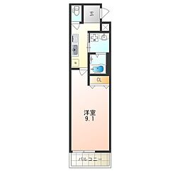 JR東海道・山陽本線 千里丘駅 徒歩7分の賃貸アパート 1階1Kの間取り