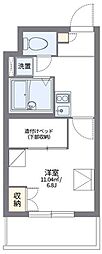 レオパレス本駒込 2階1Kの間取り