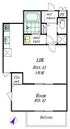 ＭＡＩＳＯＮ ＳＡ ＶＩＩＩ 1階1LDKの間取り